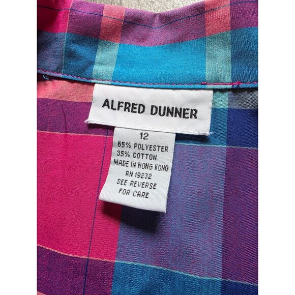Alfred Dunner Womens Plaid Sleeveless Top & Drawstring Pants Set Size 12 - Picture 5 of 9